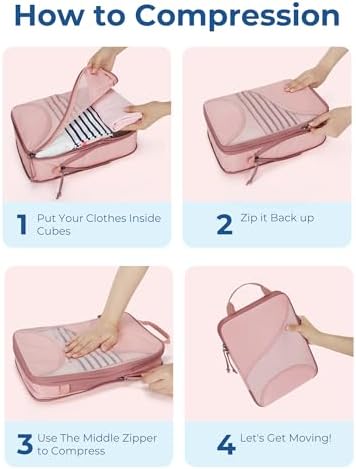 Bagsmart Compression Packing Cubes, Travel Bag Cruise Ship Essentials - Image 5