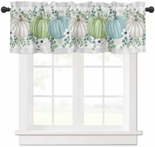Fall Thanksgiving Kitchen Curtains Valances by VandarllinHomeKitchenDecor