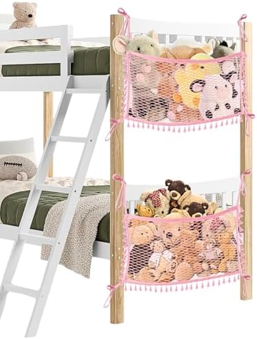 2 Pack Stuffed Animal Hammock, Corner Stuffed Animal Storage Net by Ofiray-home