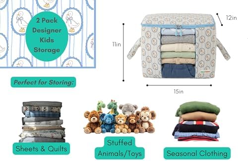 Chaos Cleared Kids Storage Bags – 100% Cotton Canvas Toy & Clothes Organizer - Image 2