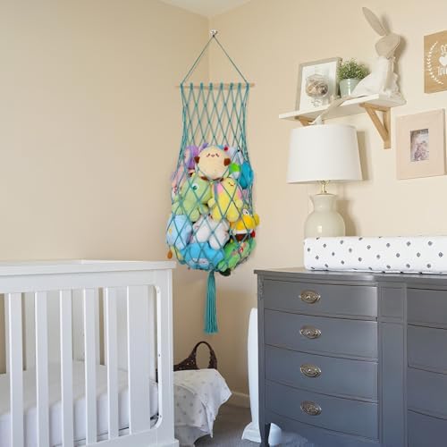68 Inch Stuffed Animal Storage Hammock Corner Plushie Net - Image 2