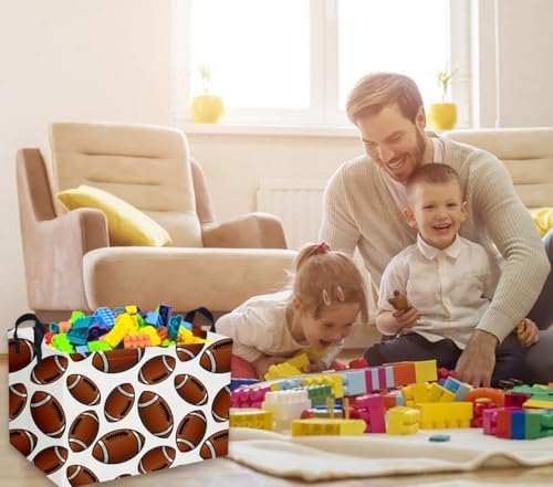 Rectangular Football Baskets Kids Storage Bins Baby Boy Basket Kids Toy Storage - Image 3