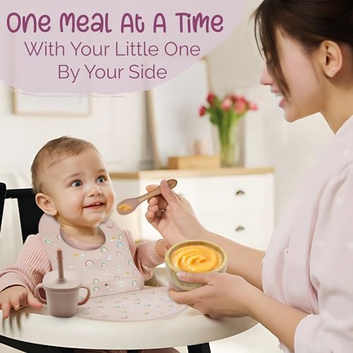 TEAMKO® Silicone Baby Feeding Set: Bamboo Baby Plate and Bowl, Cup & Placemat - Image 3