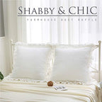 2 Pack Off White Ruffled Euro Shams Pillow Covers 26"x26" - Image 3