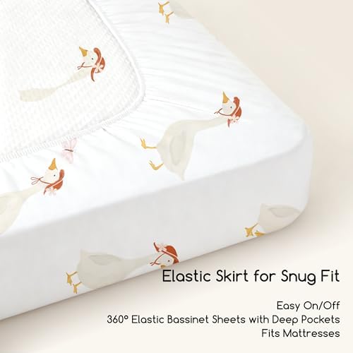 3 Pack Bedside Bassinet Sheets Girl & Boy 33" x 20" Rectangle - Image 5
