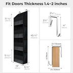 GRANNY SAYS Over the Door Organizer, 4-Shelf Behind the Door Storage - Image 2