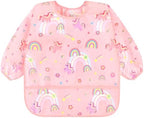 Accmor 5 Pack Long Sleeve Bibs, Baby Smock Waterproof Sleeved Bib Smock - Image 2