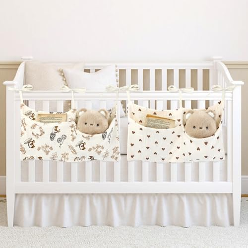 Cinaci 2pcs Cotton Pram Stroller Caddy Baby Crib Hanging Organizers Storage - Image 5