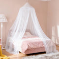 White Bed Canopy for Girls, Round Canopy from Ceiling by Unknown