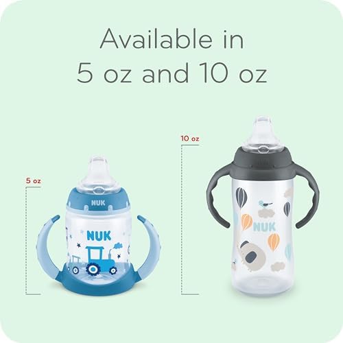 NUK Learner Cup, 10 oz, 2 Pack, 8+ Months – BPA Free, Spill Proof Sippy Cup - Image 5