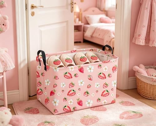 Sanjiaofeng Rectangular Strawberry Storage Baskets Baby Girl Basket Kids Baby - Image 6