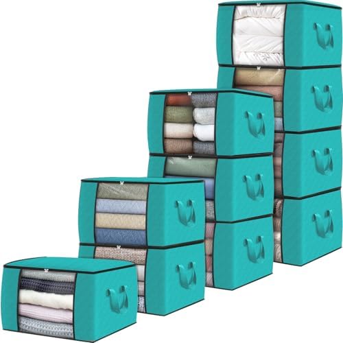 Fab totes 10 Pack Storage Bags for Clothes Blanket Storage Bins by Fabtotes