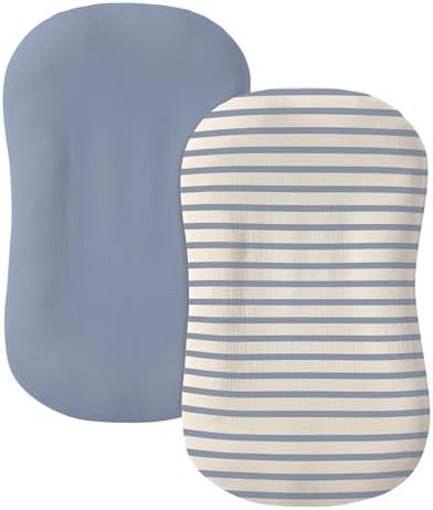 guruixu Muslin Baby Lounger Cover 2 Pack, 100% Cotton Soft & Breathable Infant by guruixu
