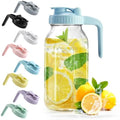 Mason Jar with Pour Spout Lid V-shaped, 2 Quart Iced Tea Pitcher Double Leak by miradexic