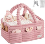 Blissful Diary Flannel Diaper Caddy Organizer & Gift Packaging, Blush Pink by BlissfulDiary