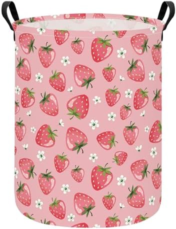 Strawberry Storage Bin Foldable Nursery Organizer Basket by FANKANGStorageBasket