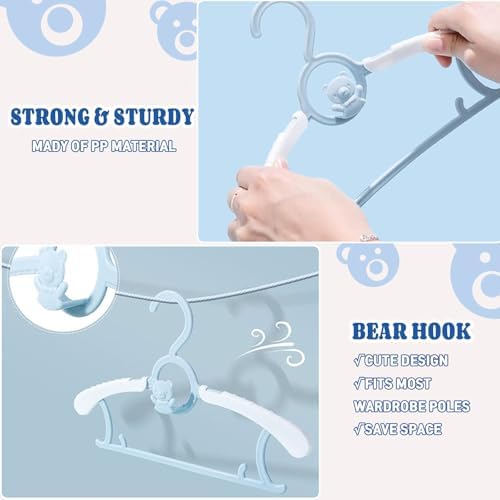 Baby Clothes Hangers 20 Pack, Plastic Kids Hangers Space Saving - Image 6