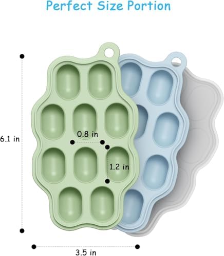 Baby Food Freezer Tray with Lids 2 Pack, Silicone Baby Food Storage Containers - Image 7