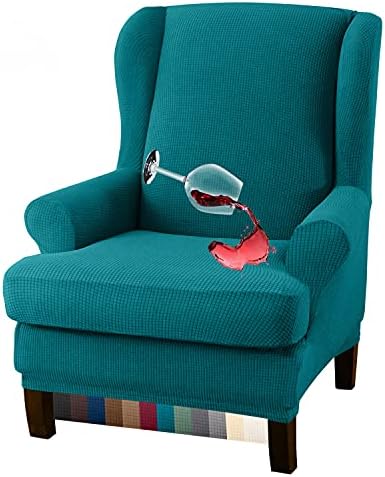 Granbest Premium Water Repellent Wingback Chair Cover 2-Piece High Stretch by Granbest
