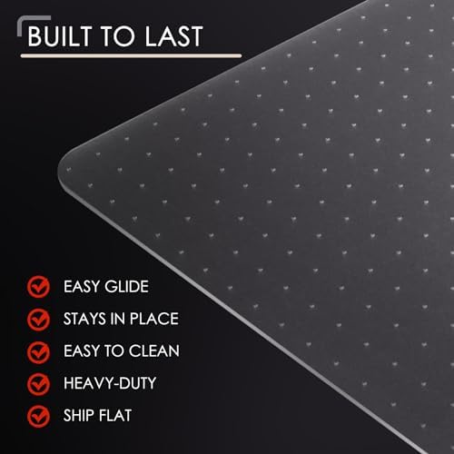 Kuyal Office Chair Mat for Carpet, Heavy Duty Computer Chair Mat - Image 5