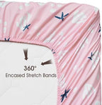 PHF 3 Pack Soft Mini Crib Sheets, Mermaid Silky Pack N Play Sheets - Image 5