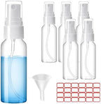 Zoizocp Spray Bottles, 1oz/30ml 6 Pack Clear Plastic Mini Travel Bottle Set by Zoizocp