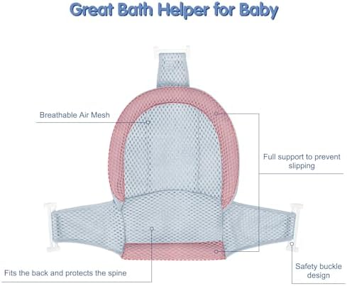 Colorlife Baby Bath Seat Support Net Infant Bathing Seat Support Mat, - Image 5