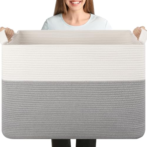 OIASKET 108L Cotton Rope Storage Basket by OIASKET