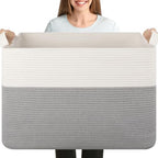 OIASKET 108L Cotton Rope Storage Basket by OIASKET