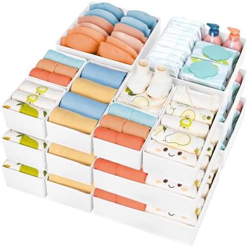 DIMJ Drawer Organizer Clothes, 18 Pack Dresser Organizer, Foldable Closet by DiMJ