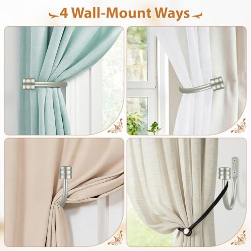 TONIAL Curtain Holdbacks, Calssic Cap Finials - Image 4