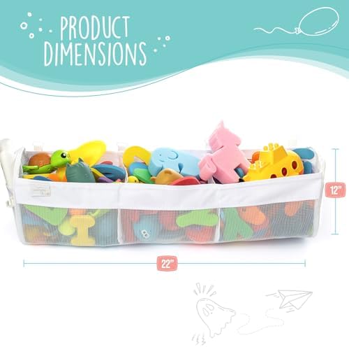 Comfylife Large Bath Toy Organizer – 3 Compartment Bath Toy Holder - Image 2