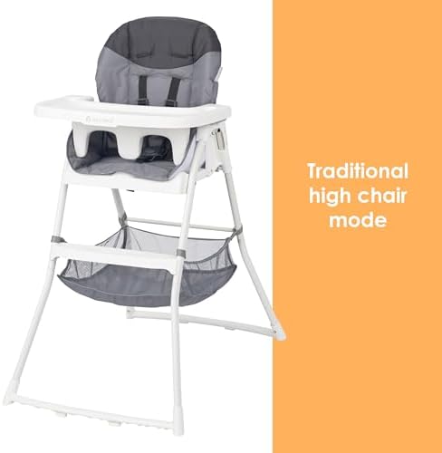 Baby Trend Flat Fold High Chair, Stellar Grey - Image 3
