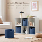 UBBCARE Set of 4 Storage Basket-11 X 10.5 X 10.5 In, Cotton Rope Basket - Image 3