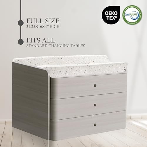 Organic Cotton Covered Contoured Baby Changing Pad | Waterproof Foam Mattress - Image 5