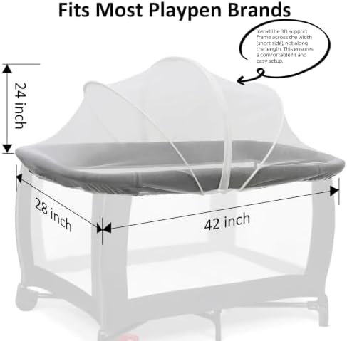 Mosquito Net for Pack n Play, Pack and Play Cover - Image 2