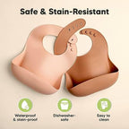 KeaBabies 2-Pack Silicone Bibs for Babies, Toddlers Girl - Image 6