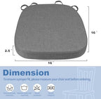 BUYUE Thickened 2.5" Dining Chair Cushions Set of 6, U-Shape High Density Foam - Image 3