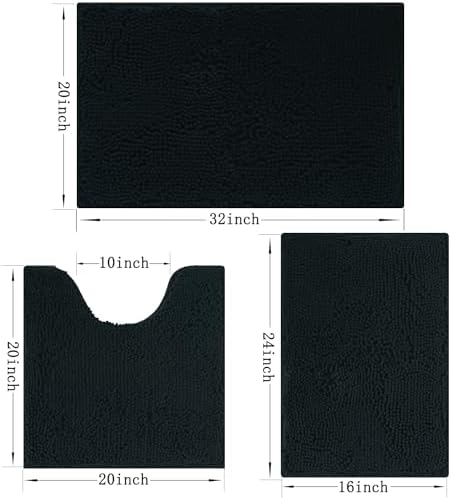 Bathroom Rugs Sets 3 Piece Non Slip, Bath Rugs - Image 3
