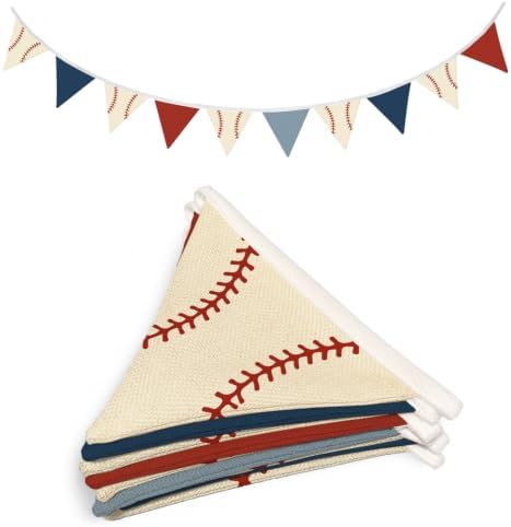 Vintage Baseball Nursery Decor Banner Vintage Sports Garland Flags by Unknown