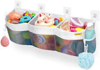 Bath Toy Organizer 3 Compartment Bath Toy Storage Bag Shower Caddy by MUMUQ