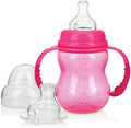 Nuby 3 in 1 Baby Bottle to Training Sippy Cup - 8 oz - Spill-Proof Toddler by NubyUSA