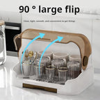 Baby Bottle Drying Rack with Transparent Lid Large Capacity Dustproof Easy to - Image 3