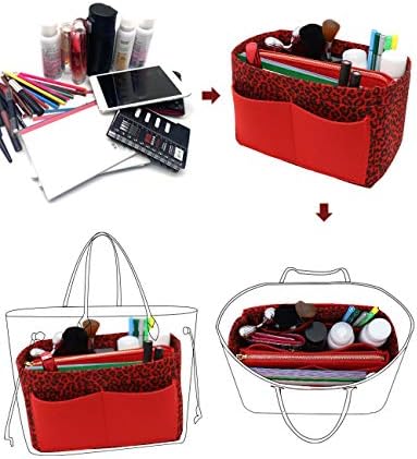 LEXSION Felt Purse Organizer Insert, Tote Bag Shaper Dividers - Image 4