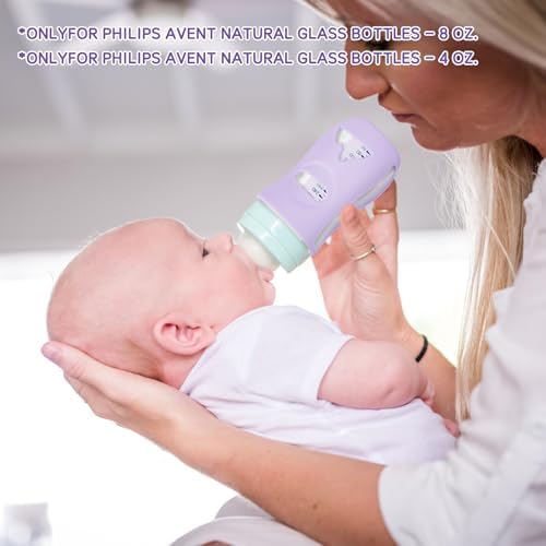 Silicone Sleeves for Avent Natural Glass Baby Bottles, BPA Free, Anti Breakage - Image 3