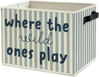 Blue Stripe Boho Classroom Storage Bins Box by Unknown