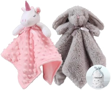 CREVENT Cozy Plush Baby Security Blanket, Loveys by CREVENT