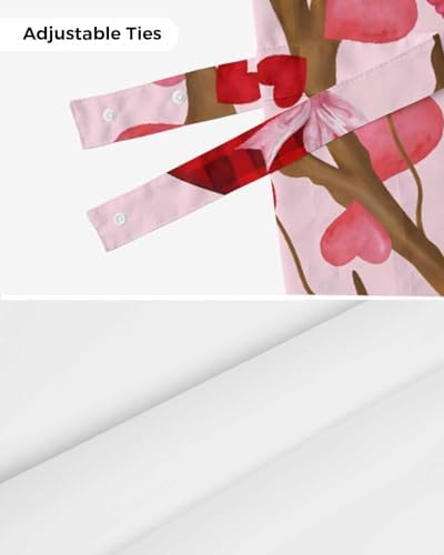 Pink Valentine's Day Blackout Tie Up Valance Curtains - Image 7