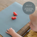 Yeah Baby Goods Silicone Toddler Placemat, Faded Jade - Image 3