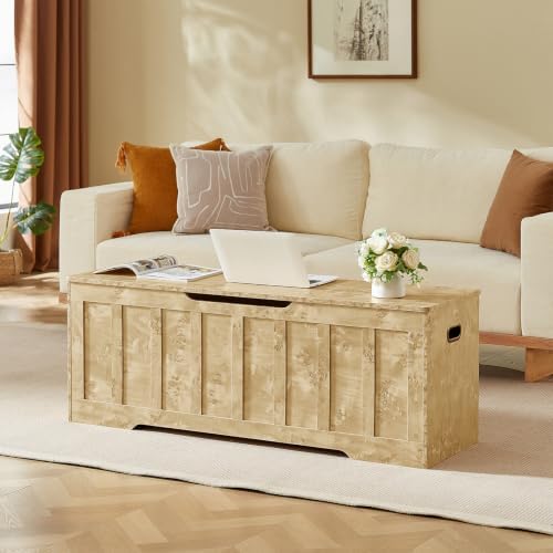 VANKILEY 51.2" Storage Chest Extra Large, Wooden Storage Bench - Image 2